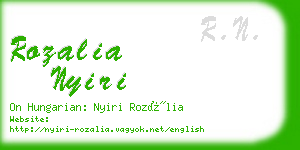 rozalia nyiri business card